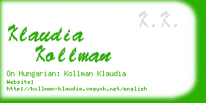 klaudia kollman business card